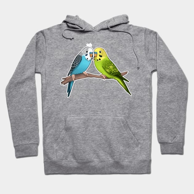 Cute Budgies Hoodie by merue